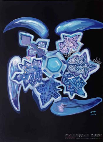 ������ �����ˮ�ᾧ   ���ϱ�ϩ   72x99cm  2010��