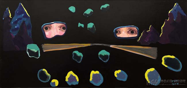 ������ Ѱ����·��������   50x104cm  ���ϱ�ϩ   2010��