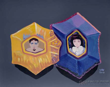 ������ ���Ǳ˴�����͵�����     ���ϱ�ϩ  150x120cm    2010��