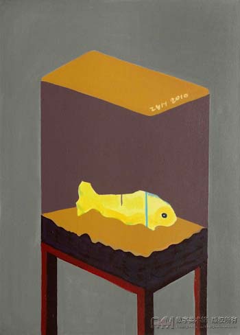 ������ ������һ���޴����ӵ���  72x99cm    ���ϱ�ϩ  2010��